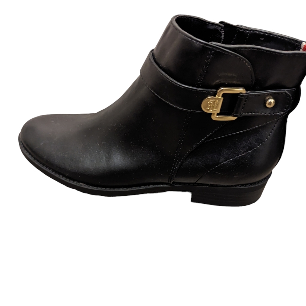 Tommy Hilfiger Inella Toe Booties, Size 8, Black